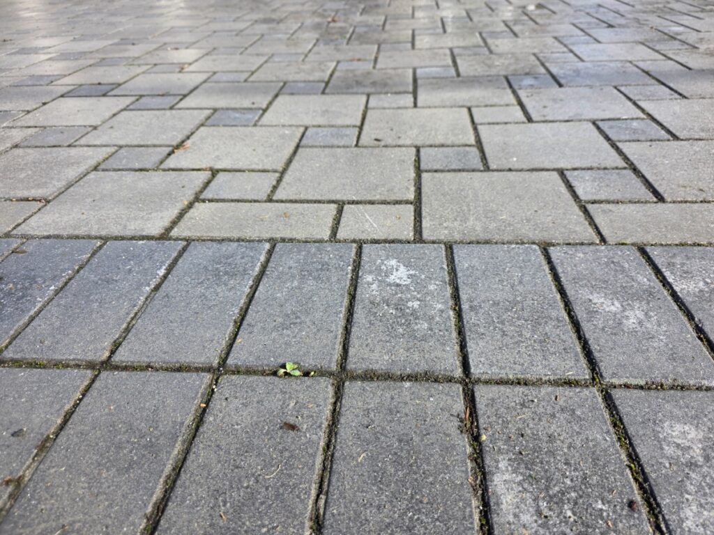 Installed paving stone driveway as part of hardscaping work in Richmond, BC.